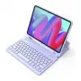 Teclado Bluetooth inalámbrico Inateck KB04002 — distribución QWERTY, batería integrada de 280 mAh, touchpad, morado — compatible con iPad Air 11 pulgadas (6.ª/7.ª gen.)