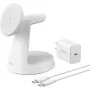 Anker MagGo 3-in-1 Estación de carga inalámbrica Qi2, blanco, 15 W (B25M4G21)
