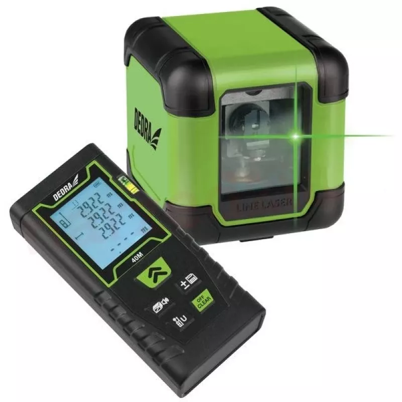 Nivel láser de líneas cruzadas Dedra MC0920 autonivelante, precisión 0,5 mm