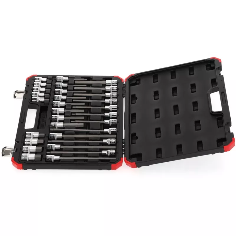 Juego de vasos Gedore R68003030 — accionamiento de 1/2 pulgadas, juego de 30 piezas de destornilladores de vaso y accesorios