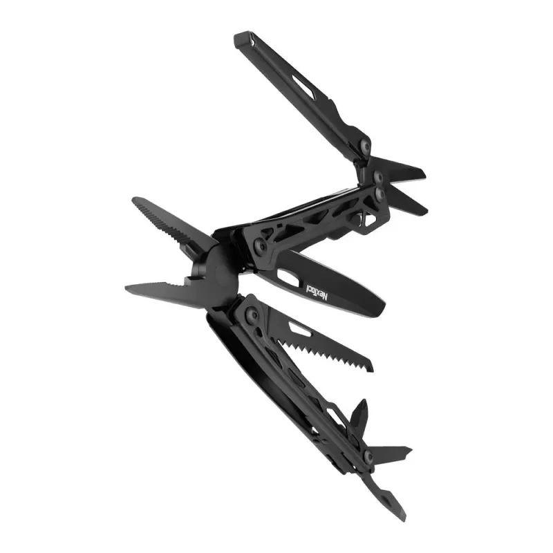 Multitool Nextool NE20151 – 11-en-1 multitool plegable, negro, longitud plegado 10,6 cm, peso 256 g, profundidad 21 mm, anchura 36 mm
