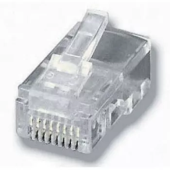 Conector modular Equip para cable plano, RJ-45 (8P8C), transparente, 0,65 g, 11,7 mm, 21,3 mm, 7,2 mm