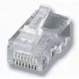 Conector modular Equip para cable plano, RJ-45 (8P8C), transparente, 0,65 g, 11,7 mm, 21,3 mm, 7,2 mm