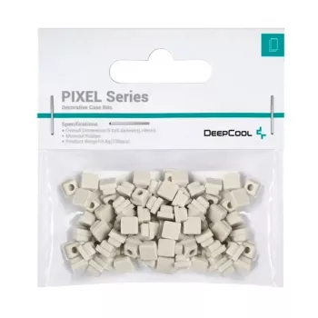 Almohadillas de goma DeepCool PIXEL — almohadillas antivibración universales para caja, 9,8 g cada una, pack de 100 uds., gris