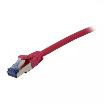 Cable de red RJ45 - CAT6A 500 MHz - 0,5 m - rosa - S-STP(S/FTP) - componentes verificados (certificado GHMT) - AW