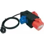 Benning Adaptador de medición [conector macho schuko - conector hembra CEE caravana, conector hembra CEE] adaptador de medición CEE triple rojo, azul (044147)