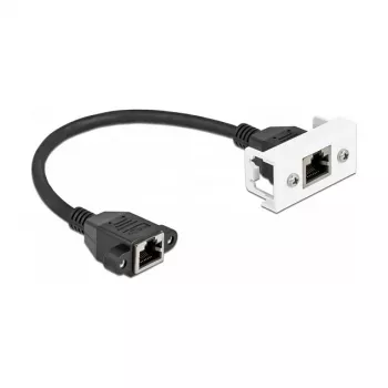 DeLOCK cable de extensión de red Cat.6A 25 cm negro