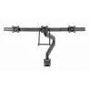 Soporte de escritorio para monitor GEMBIRD MA-DA3-03, 3 brazos, resorte de gas, VESA 75–100x100, soporta 3 pantallas de hasta 27 inch , máx. 18 kg, negro