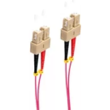 shiverpeaks BS77918/4. Longitud de cable: 5 m, tipo de fibra: OM4, conexión 1: SC, conexión 2: SC, diámetro del núcleo: 50 µm, dúplex completo, color del cable: violeta (BS77918/4)