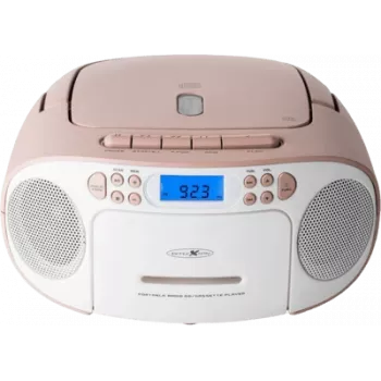 Reflexion RCR2260 reproductor de CD portátil (boombox), blanco/rosa