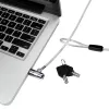 Cable de seguridad LogiLink NBS009 para portátil con llave, 1,8 m, T-bar, 1,5 cm, 2 llaves, slim, plateado