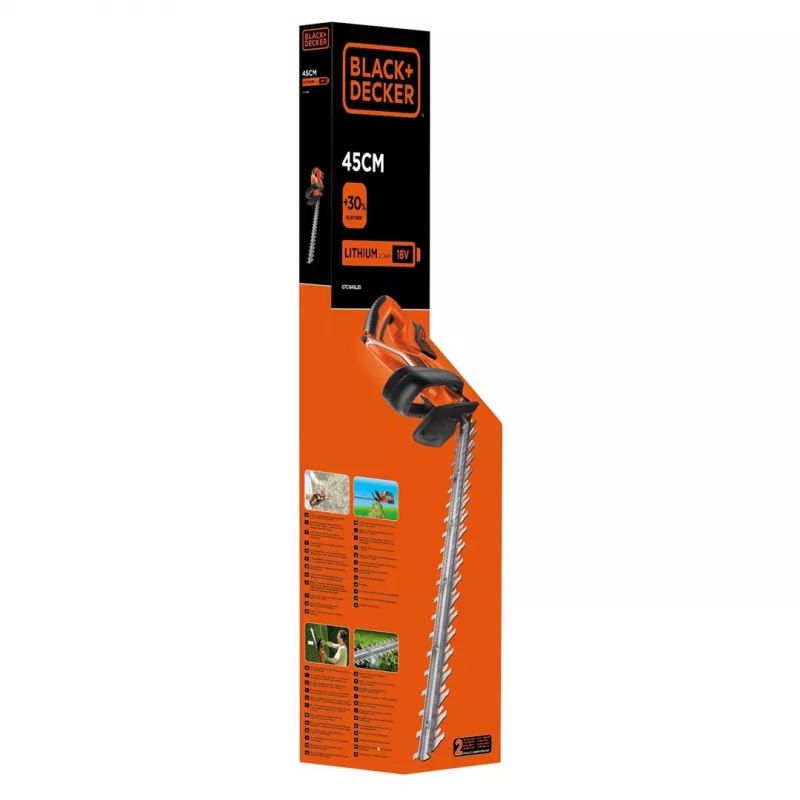 Black & Decker GTC1845L20 cortasetos de batería doble cuchilla 2600 g (B667995)