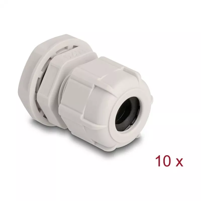 Prensaestopas M20 DELOCK, plástico, gris, pack de 10