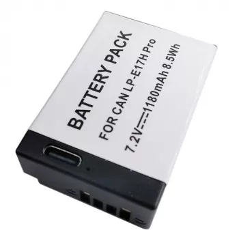 Batería CANON LP-E17H Pro (sin microchip), 1180 mAh, USB Type-C