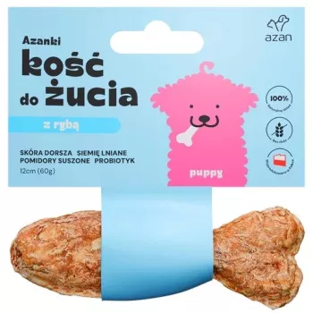Snack para perros Brit AZANKI hueso de bacalao con probiótico cachorro en forma de pez 12 cm, 60 g, sin cereales, para perros jóvenes