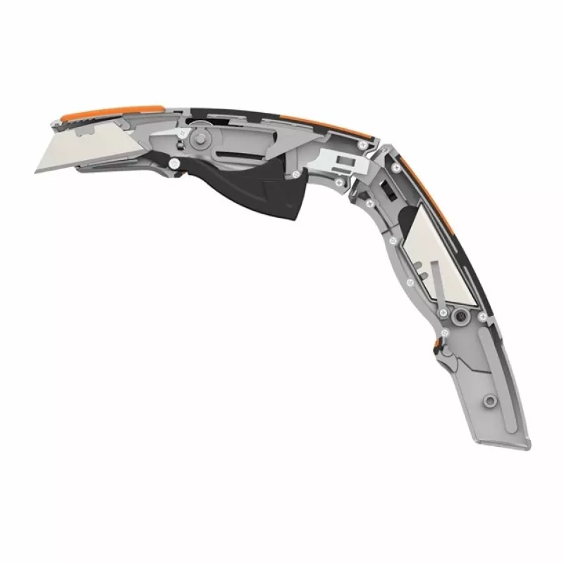 Fiskars 1062938 cuchillo universal negro, naranja cuchillo de hojas trapezoidales