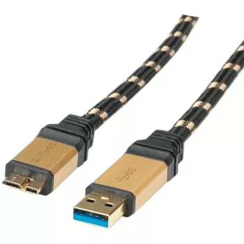 ROLINE Gold Cable USB 3.0, conector macho USB A - conector macho USB 3.0 Micro B 2,0 m (11.02.8879)