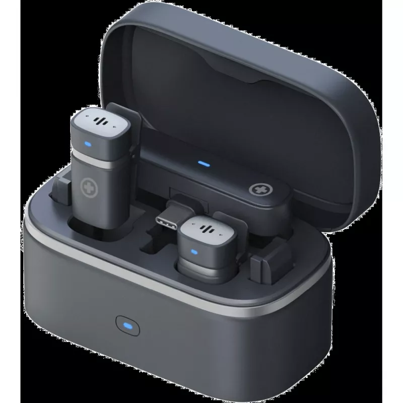Kit de micrófono inalámbrico Plusonic PS-TDS9 con conectores USB-C, Lightning y 3,5 mm