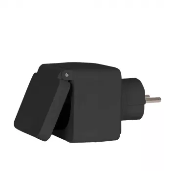 Enchufe inteligente Denver PLO-108 negro exterior IP44 con cable inalámbrico