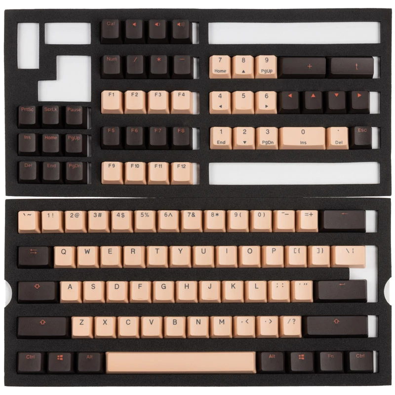 Set de keycaps Ducky DKSA108-USPDGMZOR PBT Double-Shot, distribución US, 108 teclas