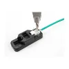 DeLOCK Keystone LSA set RJ45 RJ11 Cat.6 negro soporte con clip