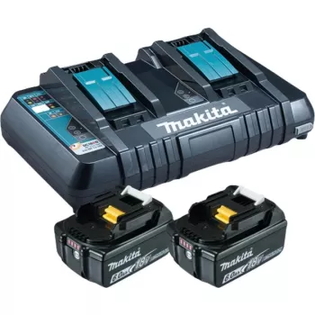 Makita DC18RD - Cargador + batería 2 x - Li-Ion - 6 Ah - 108 Wh - Carga de 2 baterías