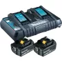 Makita DC18RD - Cargador + batería 2 x - Li-Ion - 6 Ah - 108 Wh - Carga de 2 baterías