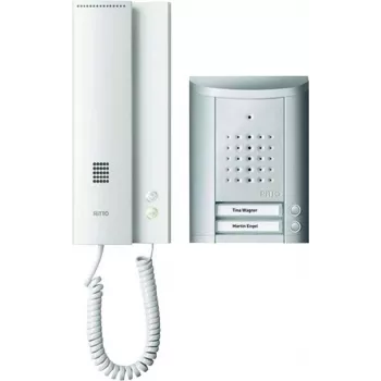 Ritto by Schneider 1841220 Kit completo de portero automático con cable para casa bifamiliar, plata