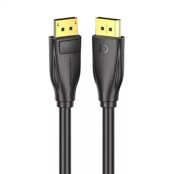 Cable DisplayPort 1.4 Vention HCCBI, 3 m, 8K@60Hz / 4K@120Hz, 80 Gbit/s, contactos bañados en oro, negro