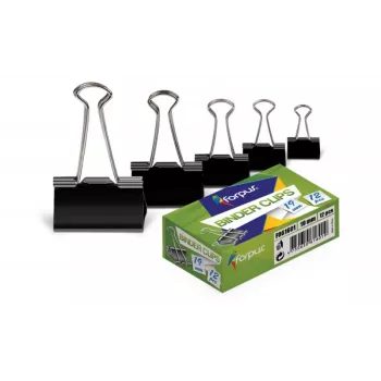 Clips Forpus, 15 mm, negros 12 uds.