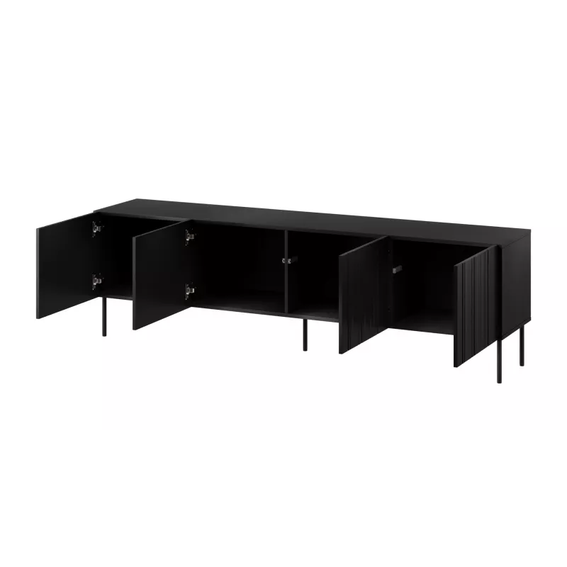 Mueble RTV Cama ISLA 200x40x60 negro mate