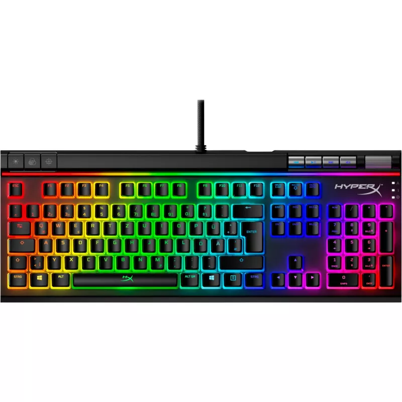 HyperX Pudding Keycaps – juego completo de teclas – ABS – negro (distribución DE) – teclas de teclado – ABS – negro