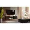 Mueble TV cama meble CORTINA EF 180×40×60 cm, negro, tablero superior de aglomerado, estructura negra