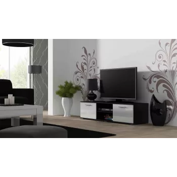 Soporte de TV Cama SOHO 140 negro/blanco brillante