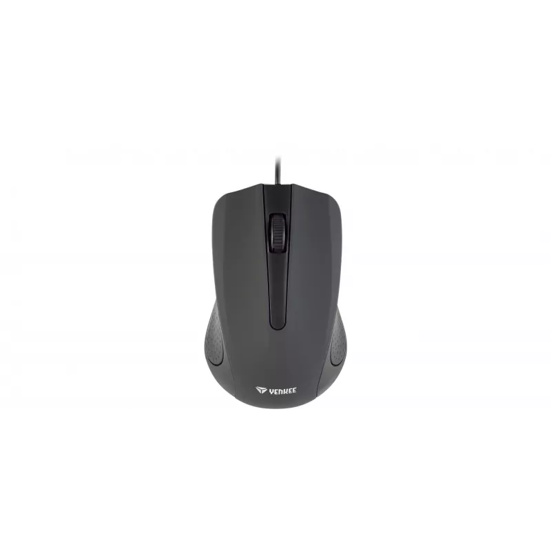 Ratón USB con cable, 3 botones, superficie engomada, 1000 DPI