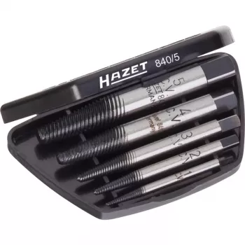 Set extractor de tornillos Hazet 840/5 para tornillos y pernos dañados M3–M18