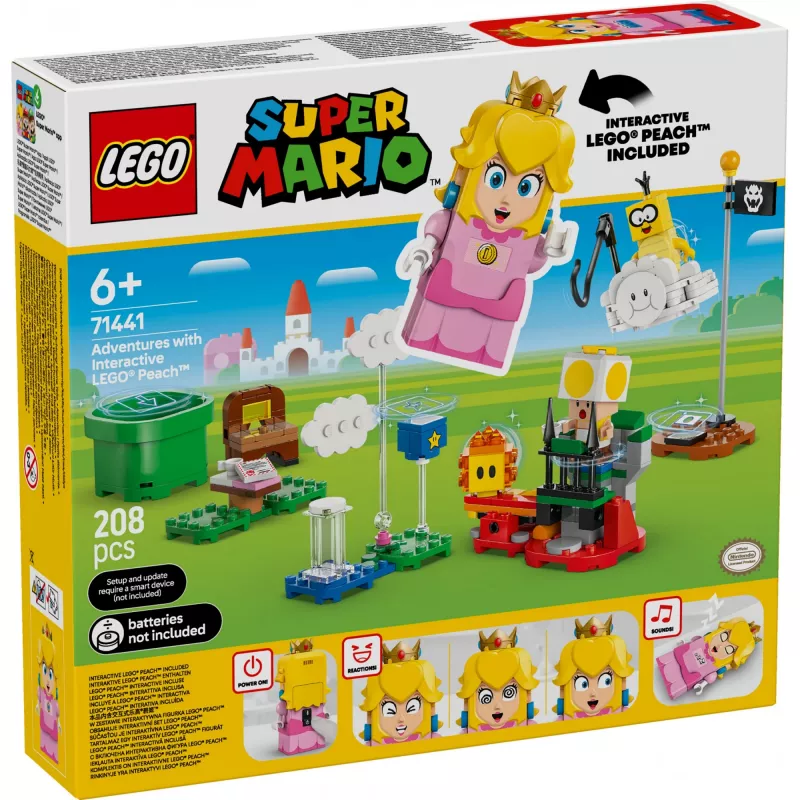 Juguete de construcción LEGO 71441 Super Mario set de figura interactiva de LEGO Peach, compatible con el sistema LEGO
