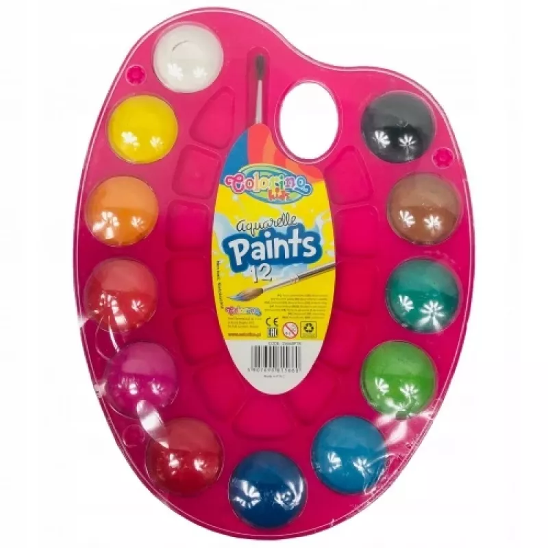 Paleta de acuarelas Colorino Kids 12 colores