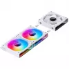 Ventilador de caja Jonsbo ZK-120W Reverse ARGB blanco de 120 mm, 120 mm PWM, cable con funda