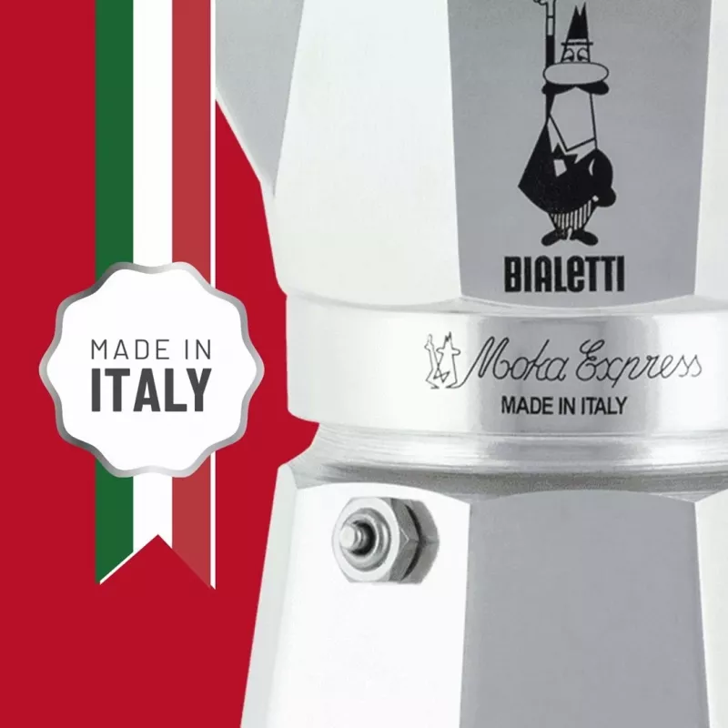 Bialetti Moka Express Cafetera Moka 0,06 L Aluminio, Negro