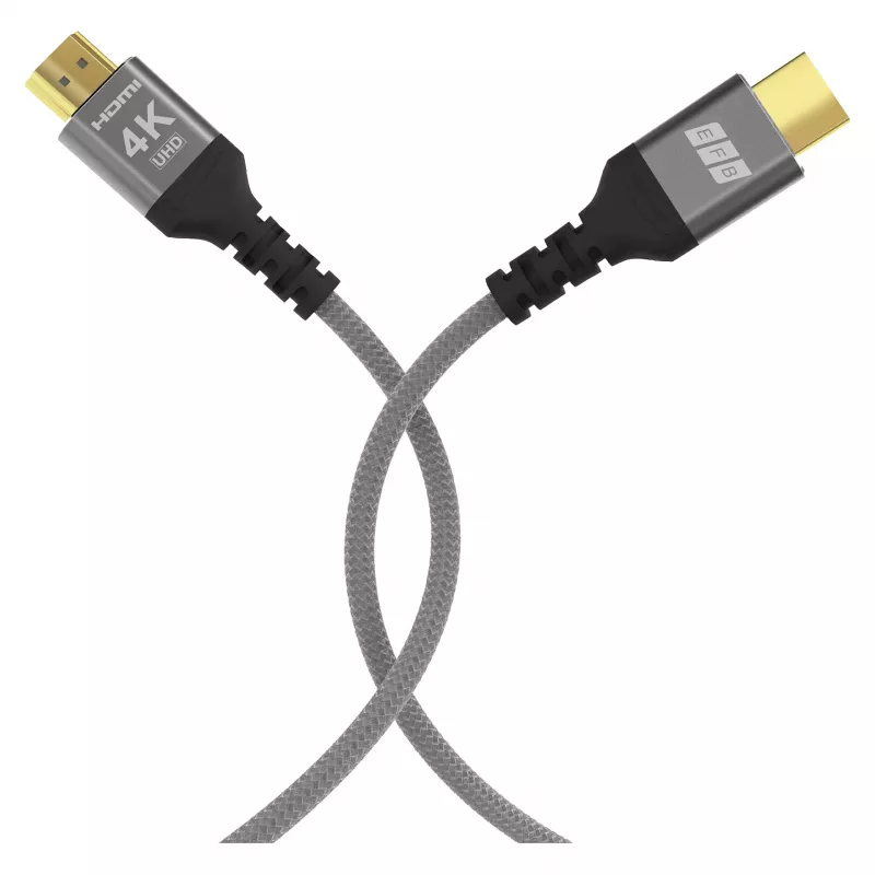 Cable HDMI EFB Elektronik High-Speed con Ethernet 4K60Hz gris - cable - digital/display/vídeo (HDMI-20-00005)
