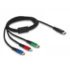 Cable de carga USB DeLOCK 3 en 1 USB Type-C a Lightning Micro-USB 1 m