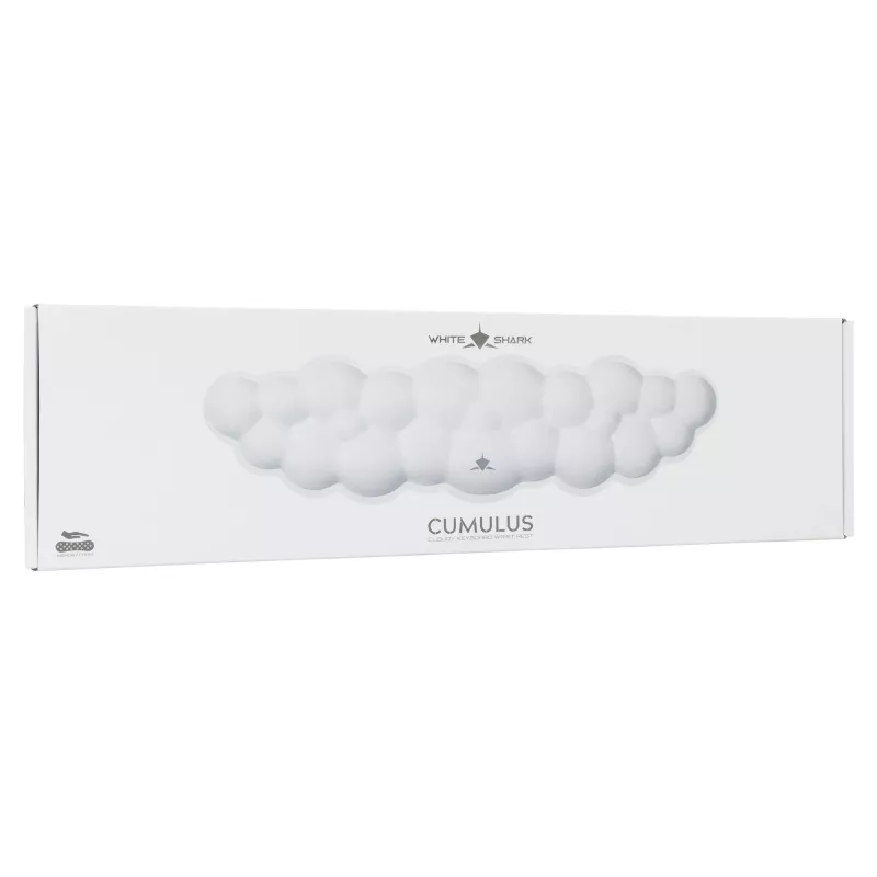 White Shark KP-012 Cumulus Cloudy reposamuñecas para teclado, blanco