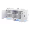 Cómoda QIU 2D1K 150x41.5x75 cm blanco brillante/blanco brillante