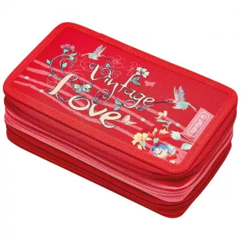 Estuche Herlitz 50038763 blando Poliéster Rojo 190x115x80 mm