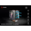 Disipador de CPU por aire SAVIO SAVGCOVORTEXX2ARGB con 4 heatpipes, ventilador ARGB de 120 mm, negro