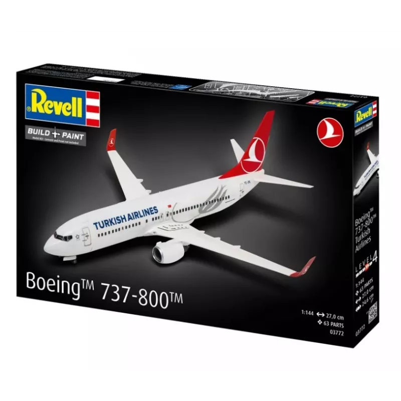 Avión de plástico a escala REVELL Boeing 737-800 Turkish Air Escala 1:144