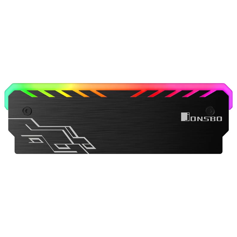 Disipador para RAM Jonsbo NC-1 RGB negro – disipador activo para memoria con iluminación RGB, diseño de perfil bajo