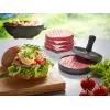 Prensa para hamburguesas GEFU 89419, plástico, Ø 11,8 cm, altura 93 mm, gris/negro