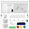 Separador de escritorio ergo office ER-301 W – panel de acero de 1116 mm de ancho con pizarra magnética, blanco, carga máx. 10 kg
